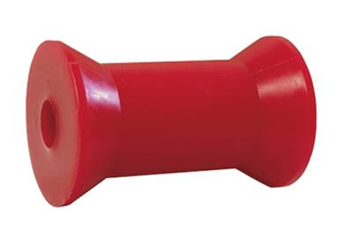 4 inch poly red keel roller 17mm bore
