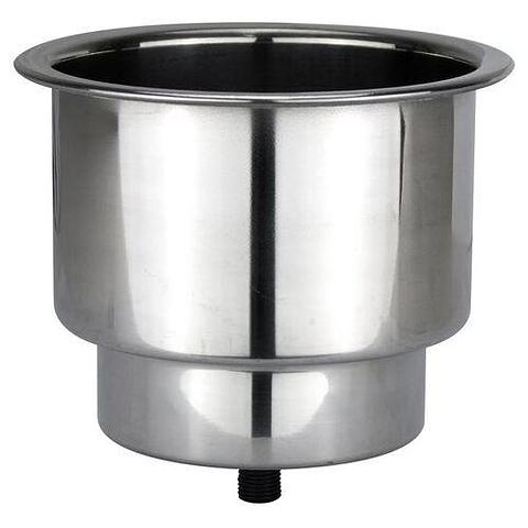 Drink Holder Recessed/Stepped Stainless Steel Includes Drain