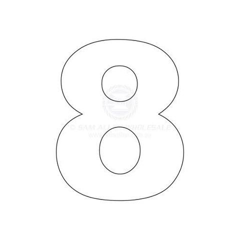 Letters & Numbers 8" (203mm) - 8 White