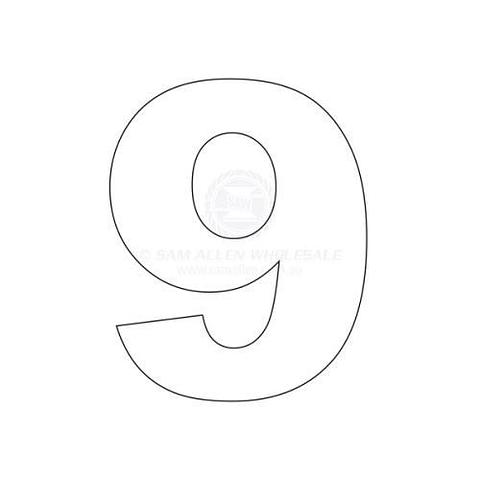 Letters & Numbers 8" (203mm) - 9 White